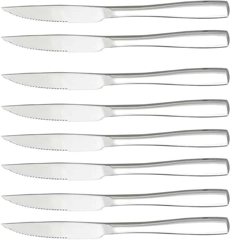 Stainless Steel Steak SET OF 8 Knives for Chefs Commercial Kitchen