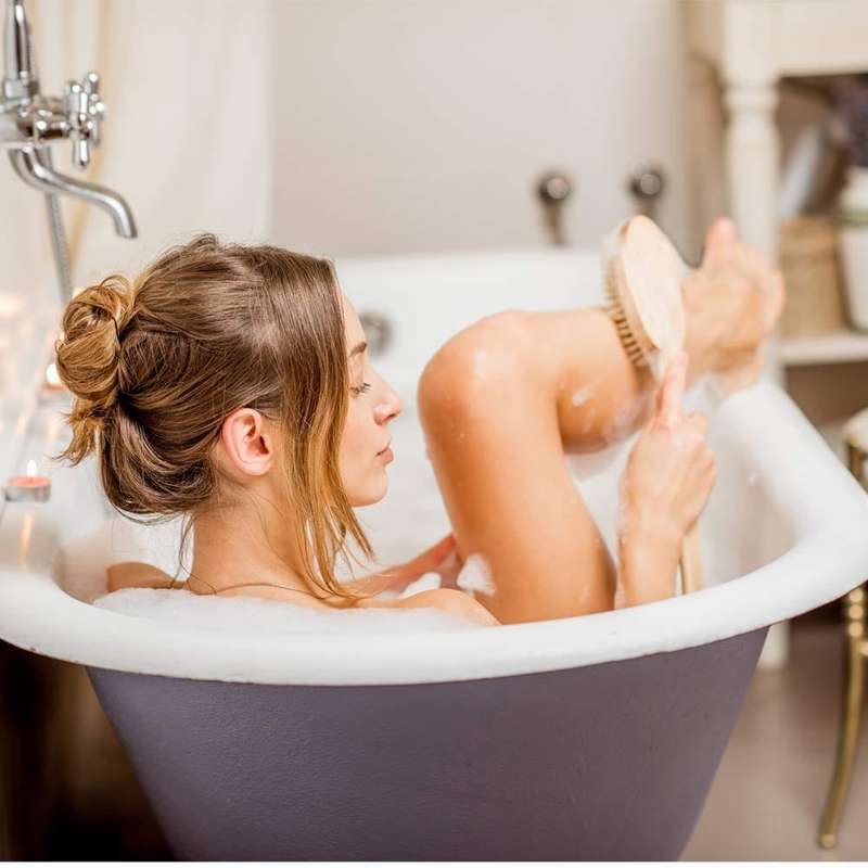 Shower Brush for Body Cellulite and Lymphatic, Exfoliating Body Scrub
