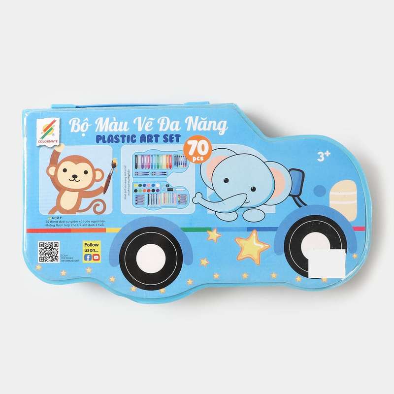 70 Piece Non Toxic Art Stationary Colouring Set