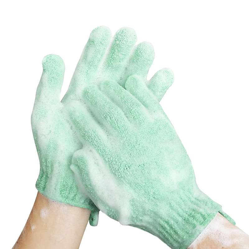 Shower Exfoliating Scrub Gloves - Pack Of 2 Pairs