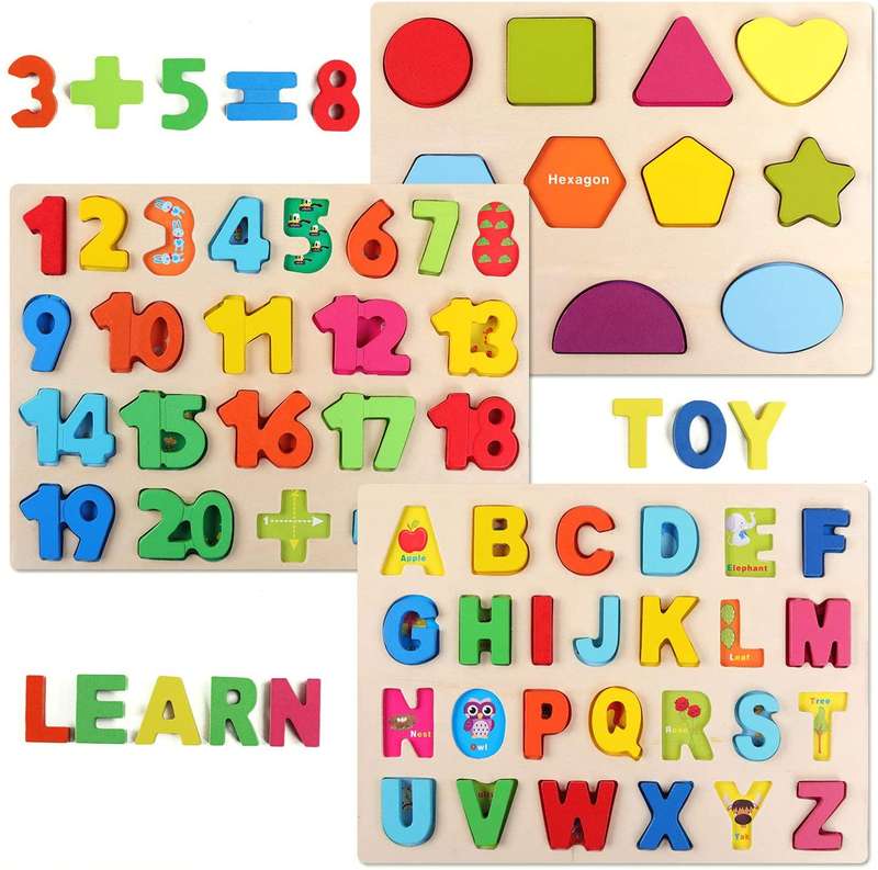 Kids Wooden Puzzles - 20 x 20cm (2 Assorted PUZZLES)