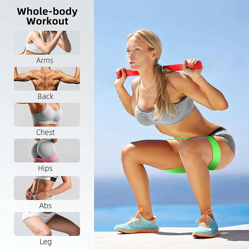 Resistance Bands, Exercise Workout Bands for Women and Men, 5 Set of Stretch Bands for Booty Legs