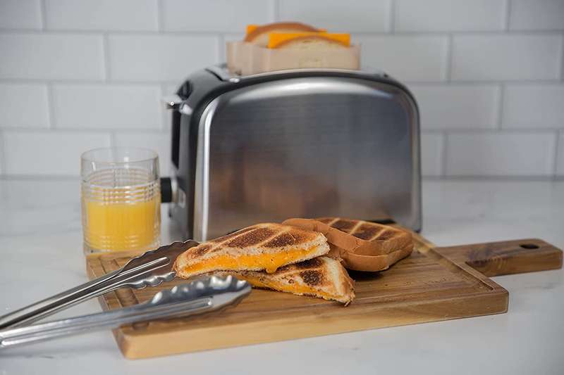 SENZA REUSABLE NON STICK TOASTER BAGS-PACK OF 4 - BPA FREE 180mm x 160mm