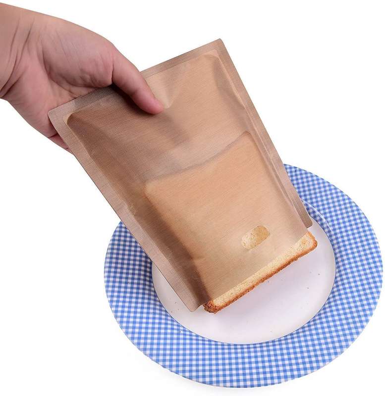 SENZA REUSABLE NON STICK TOASTER BAGS-PACK OF 4 - BPA FREE 180mm x 160mm