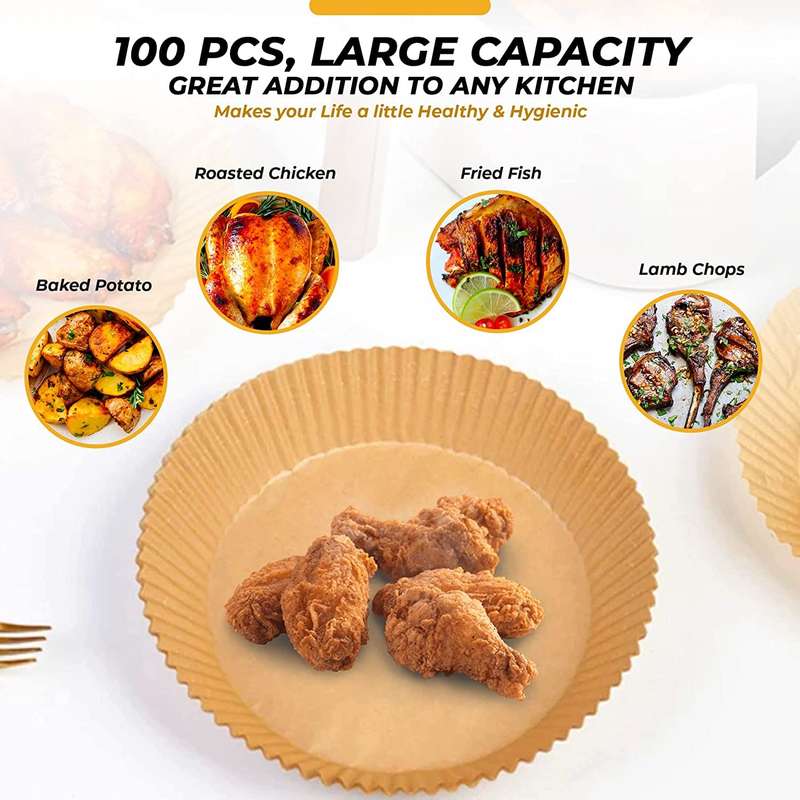 Box Of 50 Air Fryer Large Disposable Paper Liner 200mm