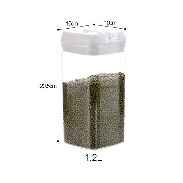Airtight Food Storage Containers 6 Piece Set Black