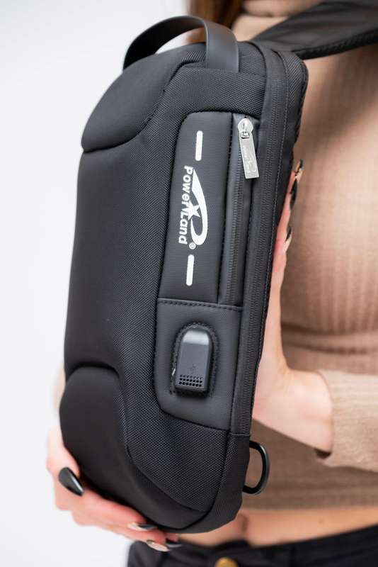 Anti Theft Sling Crossbody Bag Shoulder Backpack with USB Charging Port Waterproof Chest Bags Cas...