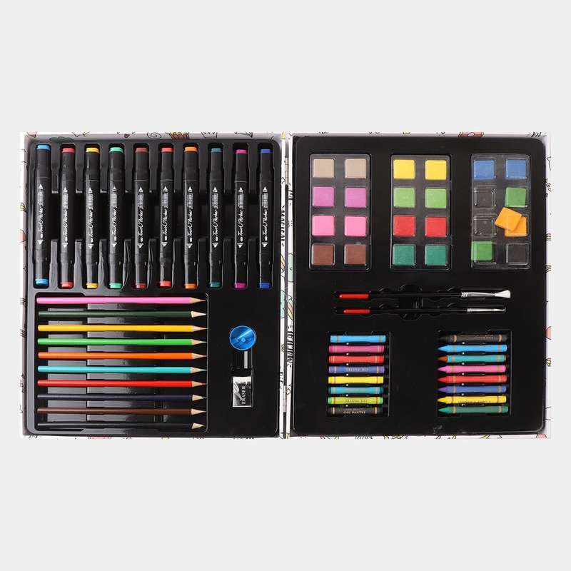 Unicorn Art Set Gift Box 64 Piece Kids Painting & Drawing Kit