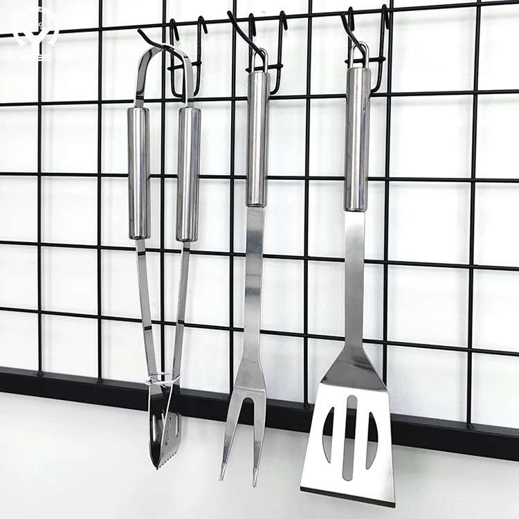 BBQ 3 Piece Grill Stainless Steel Braai Set