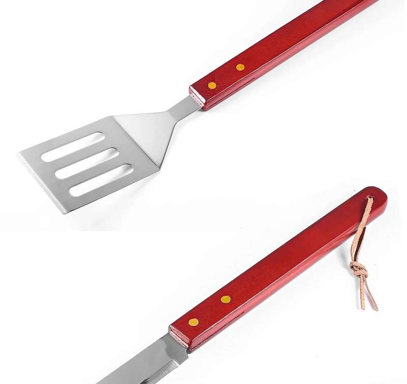 BBQ Grill Braai Spatula Stainless Steel For Camping & Outdoor 35cm