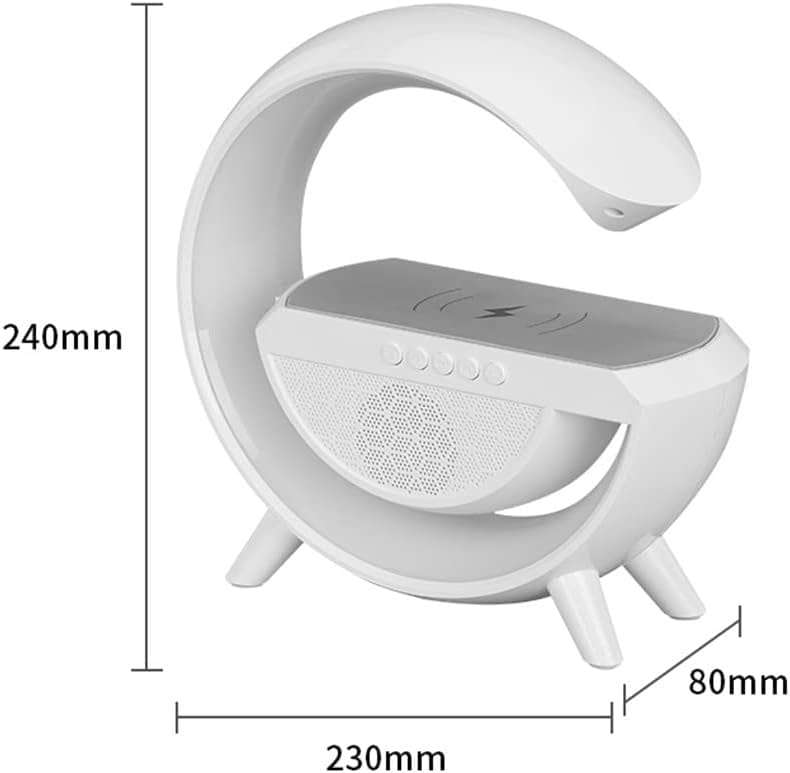 Desk Lamp with Rainbow Atmosphere Wireless Charger and Portable Speaker 3-in-1