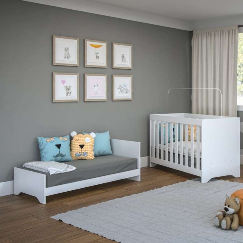 Baby Modern Cot Crib Bed 3 In 1
