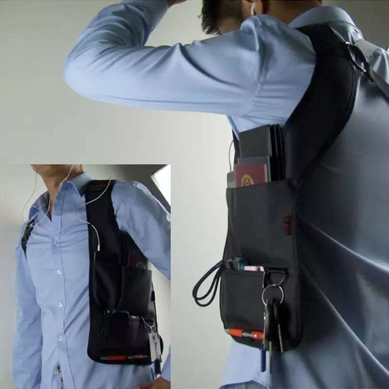Hidden Anti-Theft Travel Wallet Backpack Passport Holder Sling Man Bag