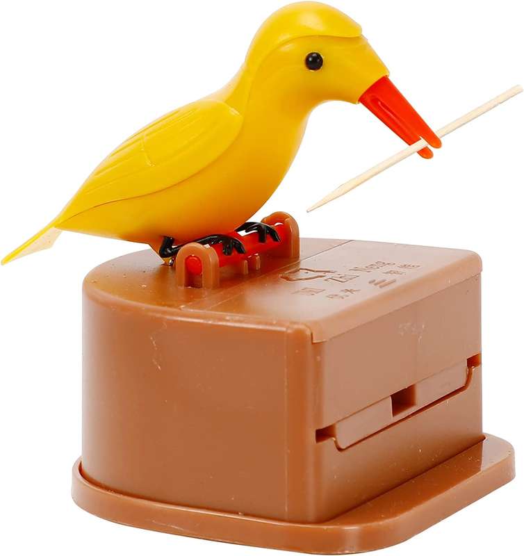 Bird Automatic Pressing Toothpick Holder Smart Toothpick Dispenser