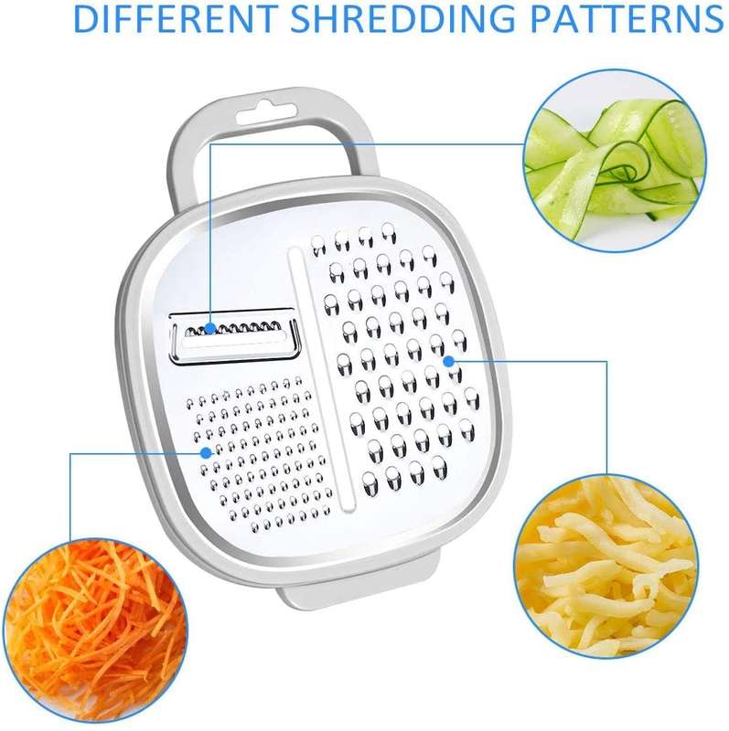 Cheese Grater With Container And Lid For Cheese, Vegetables