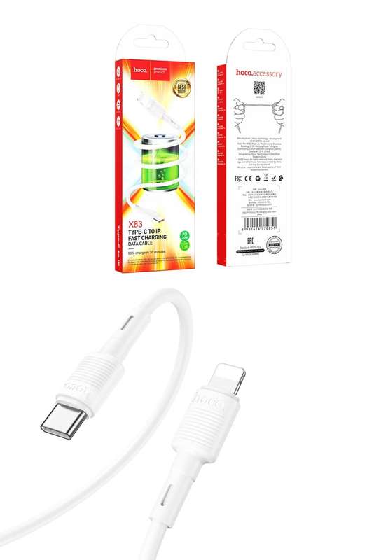 Hoco X83 PW20W Type C To IPhone Fast Charging Data Cable
