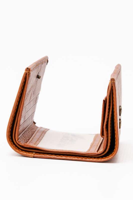 Camel Mountain Genuine Leather Bi-Fold Wallet Tan