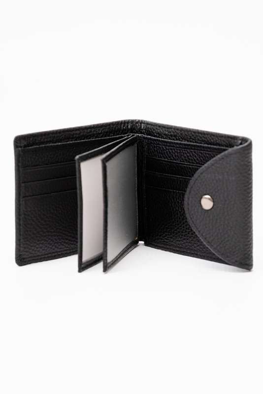 Camel Mountain Genuine Leather Business Wallet Black