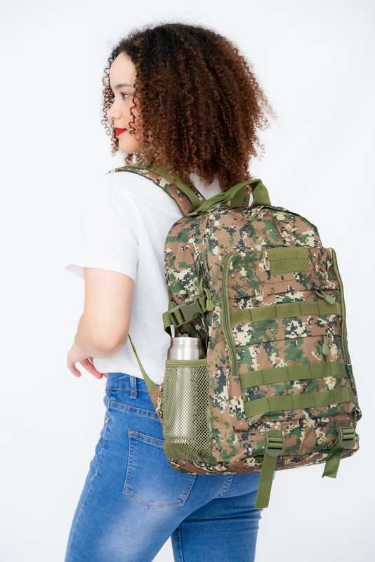 Camo Military Tactical Travel Backpack For School Camping & Hiking With Multiple Pockets