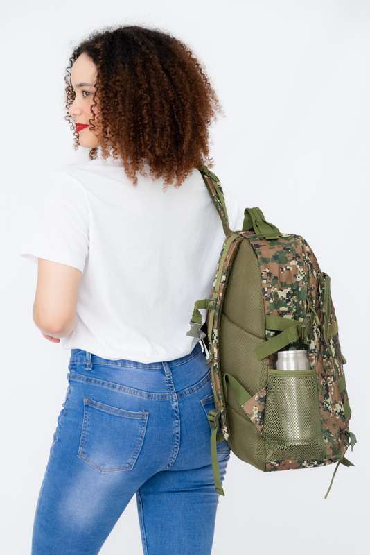 Camo Military Tactical Travel Backpack For School Camping & Hiking With Multiple Pockets
