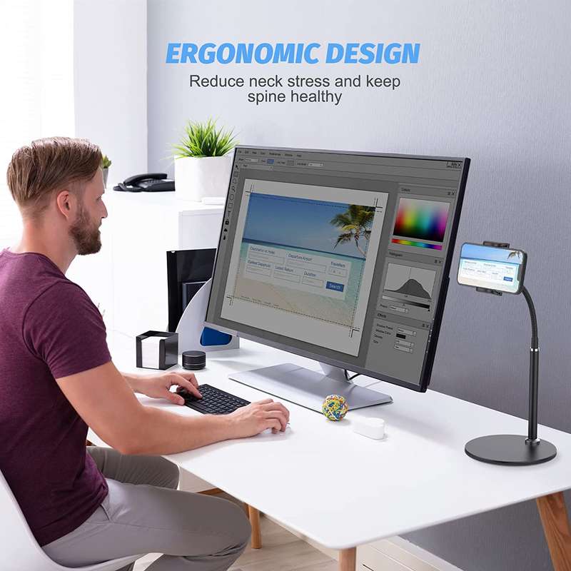 Gooseneck Cell Phone Stand Holder, 360°Flexible