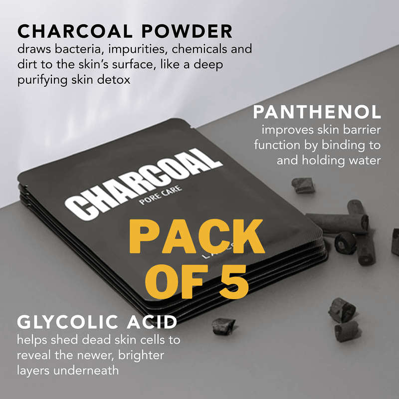 Charcoal Sheet Face - Mask Pack Of 5