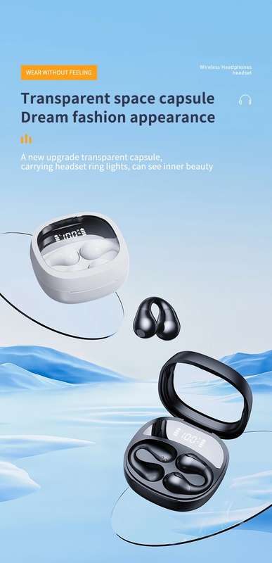 Clip-on Stylish Hi-Fi Sound Sweat-Proof Earbuds