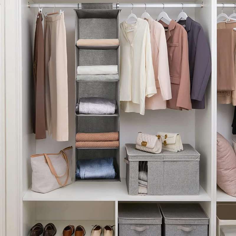 Hanging Shelf 5 Tier For Closet