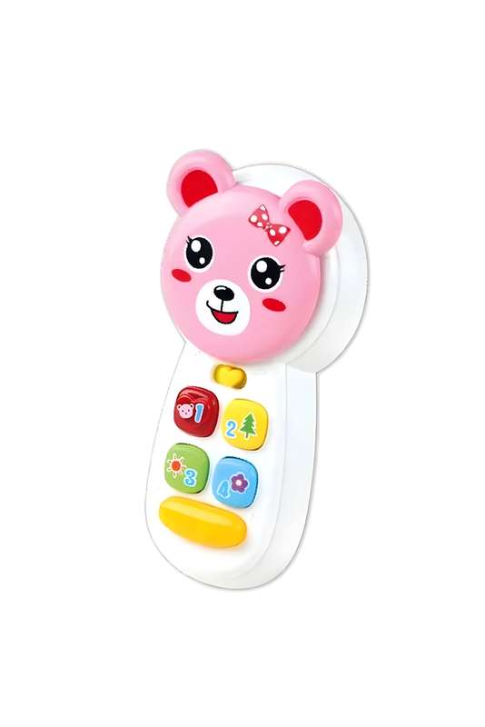 Cute Baby Bear Music Cellphone Educational Phone With Light And Music