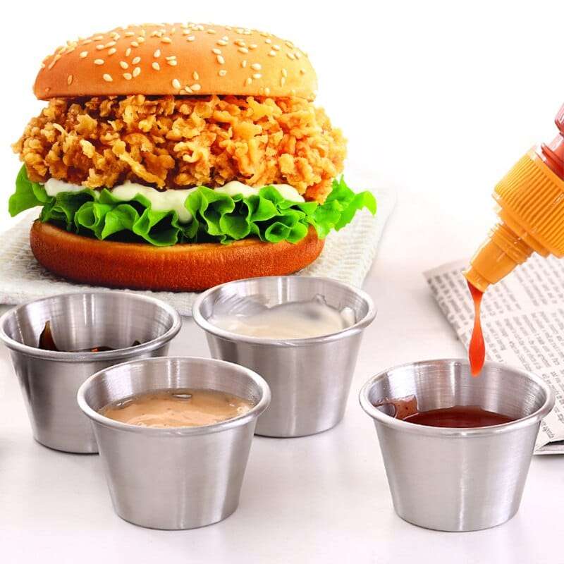 SAUCE DIP CUP SET STAINLESS STEEL