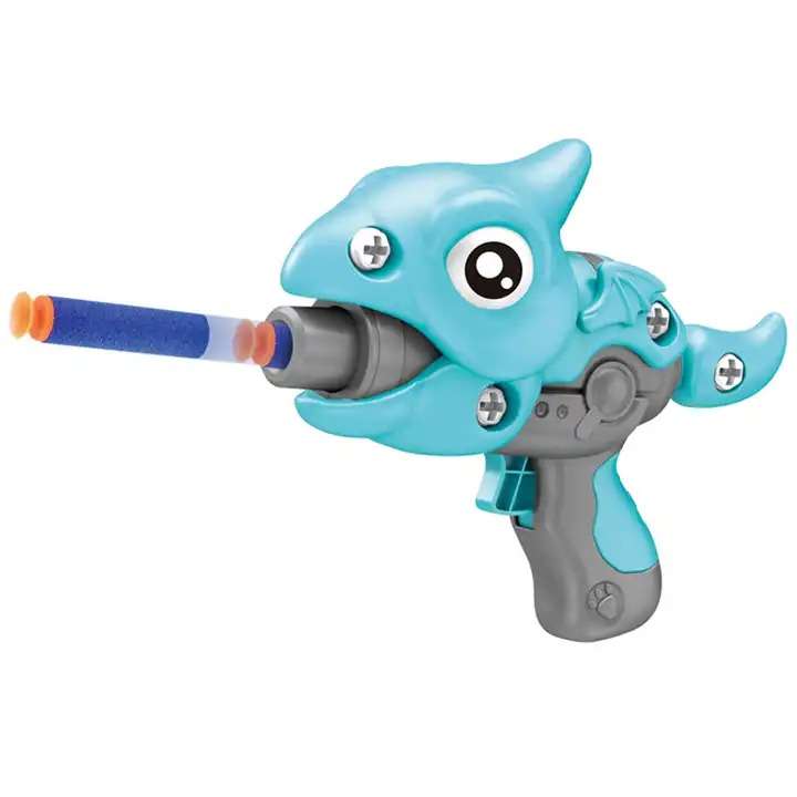 DIY Disassembly Dinosaur Catapult Soft Bullet Toy Gun