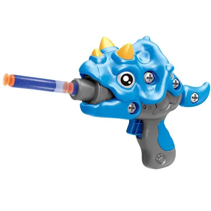 DIY Disassembly Dinosaur Catapult Soft Bullet Toy Gun