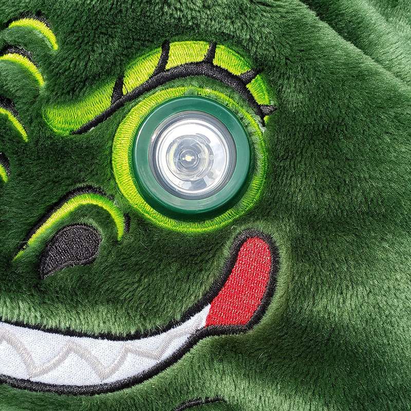 Dinosaur Hooded Throw Blanket With LED Lights