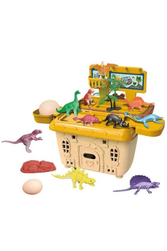 Dinosaurs Toys, With Lights & Sound-Activated House 20 Piece Set