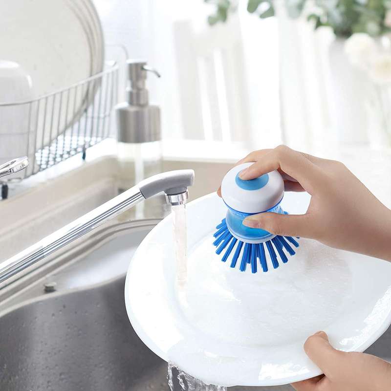 Dish Brush with Soap Dispenser Pack Of 2