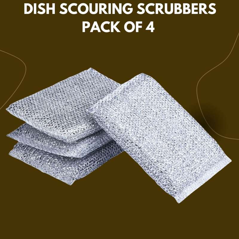 Dish Scouring Scrubbers Pack Of 4
