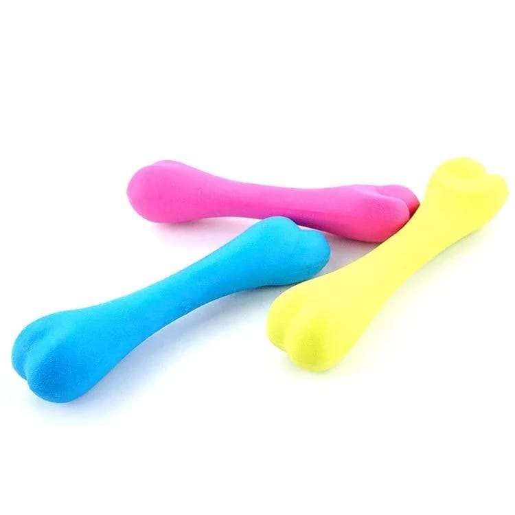 Dog Rubber Chew Bones Mixed Pack Of 3 Smooth