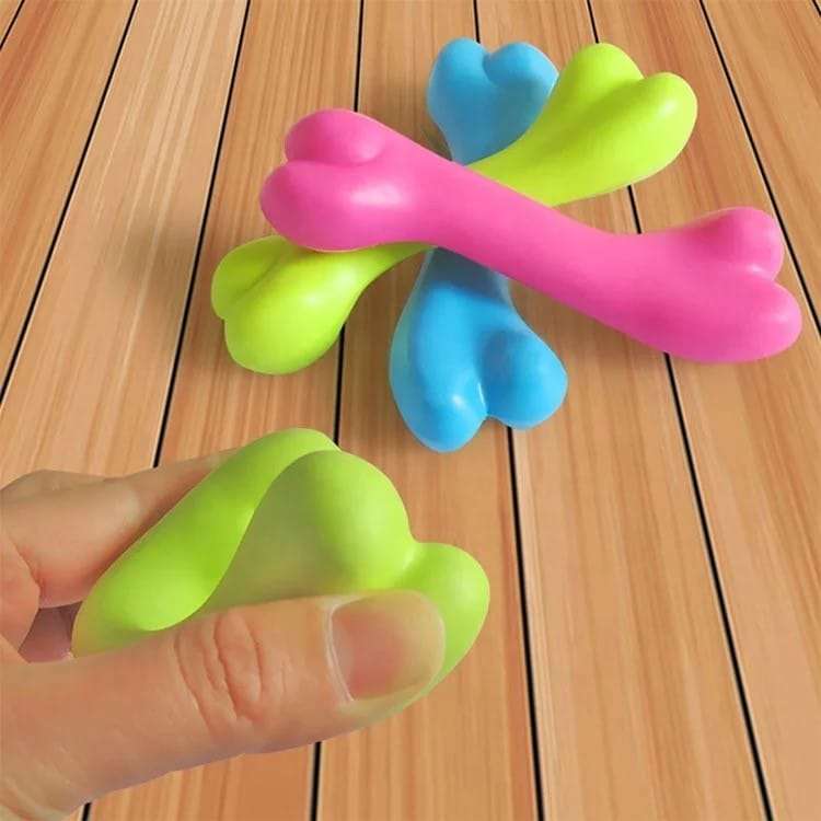 Dog Rubber Chew Bones Mixed Pack Of 3 Smooth
