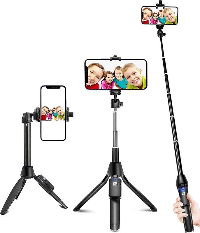 Extendable Selfie Stick Phone Tripod with Wireless Remote