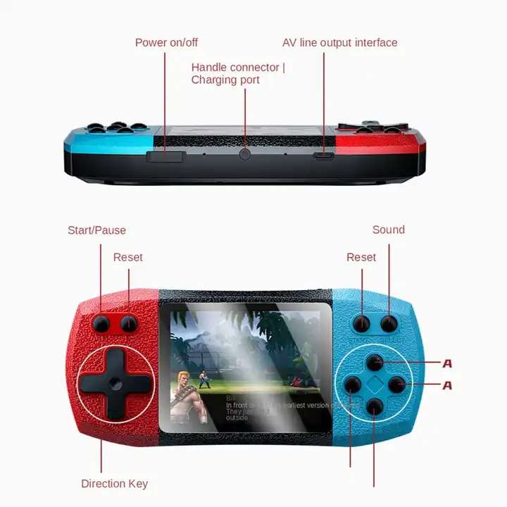 F1 3 Inch Horizontal Screen 620 Games In 1 Large Screen Pocket Console