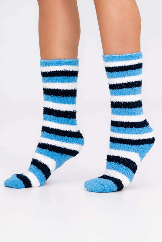 Fluffy Feet Fluffy Socks For Winter Unisex Stripe Medium