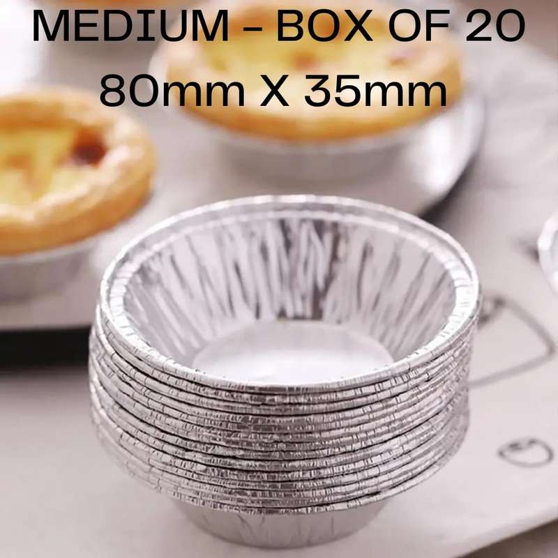 Foil Baking Cups Medium Box of 20