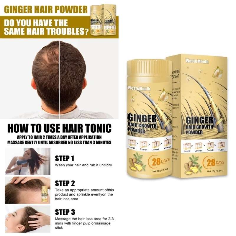 Ginger Hair Growth Powder for Thicker Fuller Hair 15g
