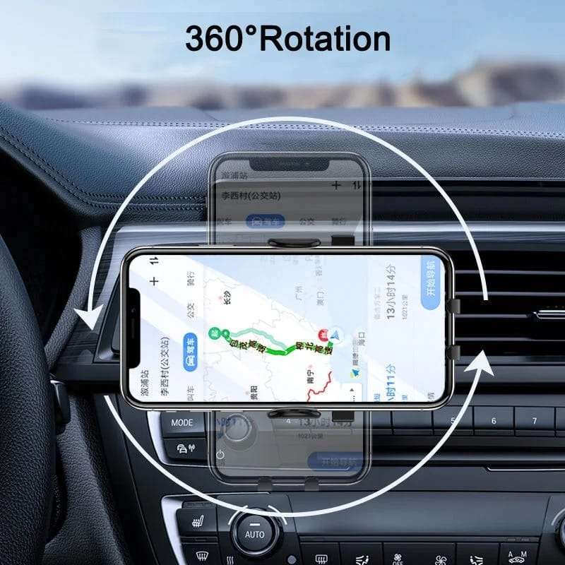 Gravity Car Phone Holder with Air Vent Clip Auto-Lock Mechanism MG03