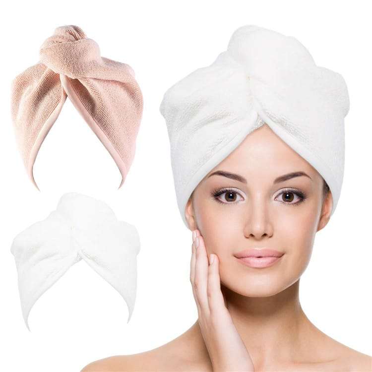 PACK OF 2-Twist Microfiber Hair Towel Wrap for Women