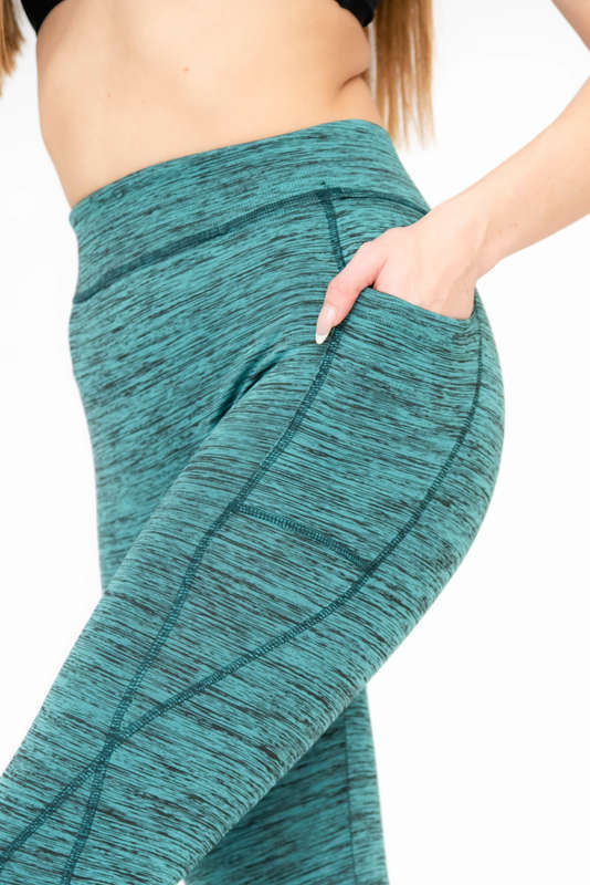 High Waist Sports Fitness Leggings With Pockets