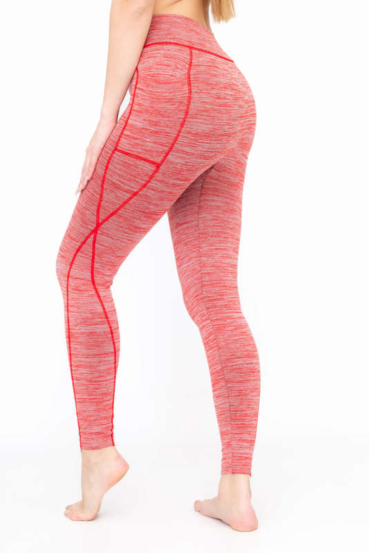High Waist Sports Fitness Leggings With Pockets