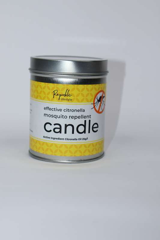 Citronella Candle In Steel Bucket With Lid Mosquito & Insect  Repellent 250g