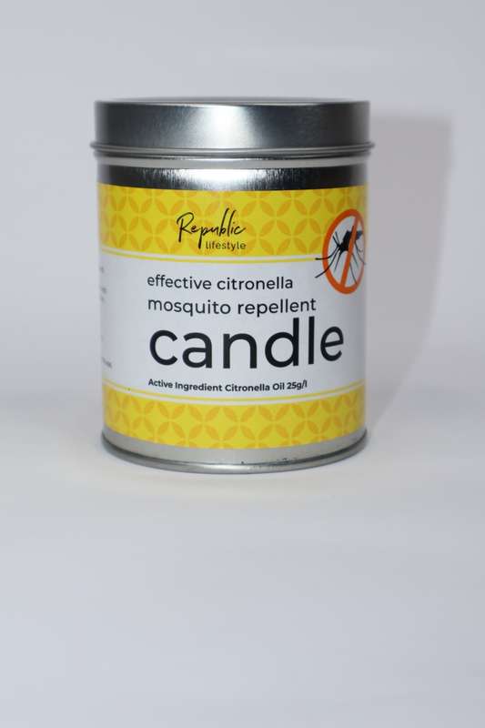 Citronella Candle In Steel Bucket With Lid Mosquito & Insect  Repellent 250g