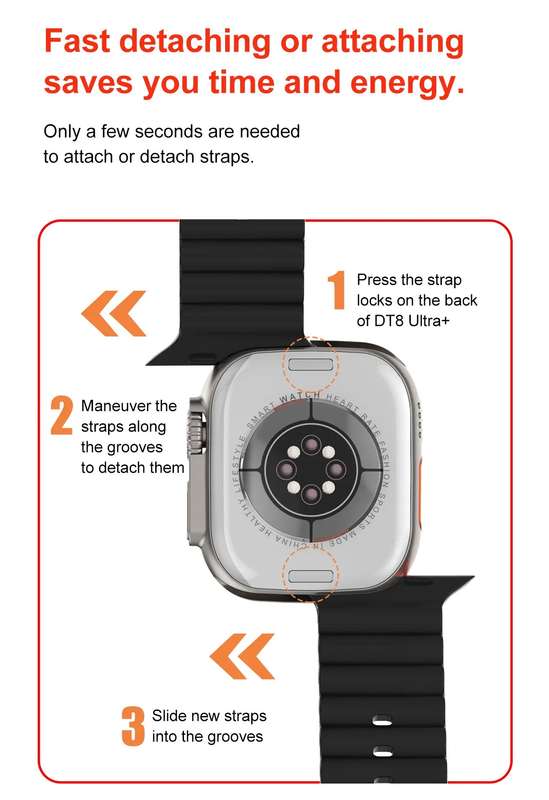 Smartwatch Fitness Tracker T900 Ultra Black Big Infinite
